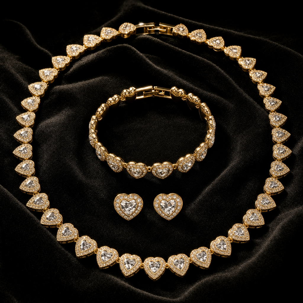 Set ADORE Gold & Silver (Colier + Bratara + Cercei)