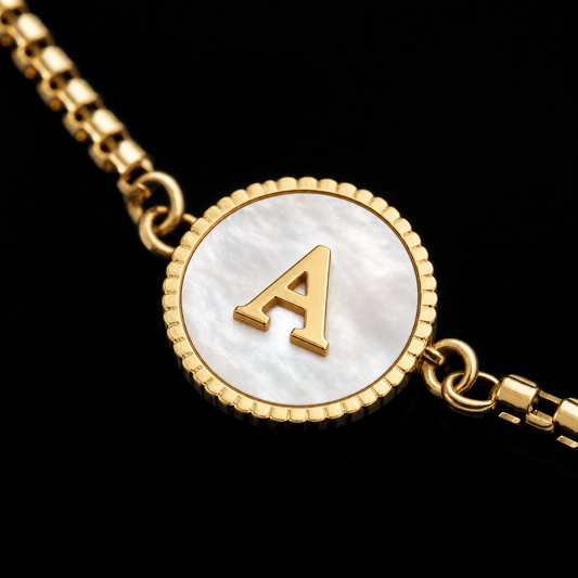 Brățară CAPRI GOLD 18K cu inițială personalizată
