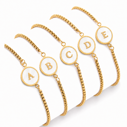 Brățară CAPRI GOLD 18K cu inițială personalizată