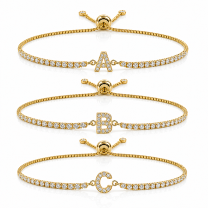 Brățară CANNES GOLD 18K cu inițială personalizată