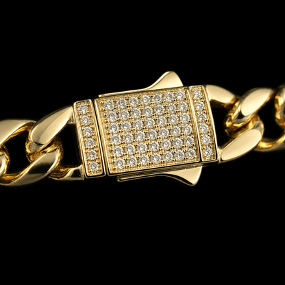 Colier Cuban 6 mm Placat cu Aur 14K