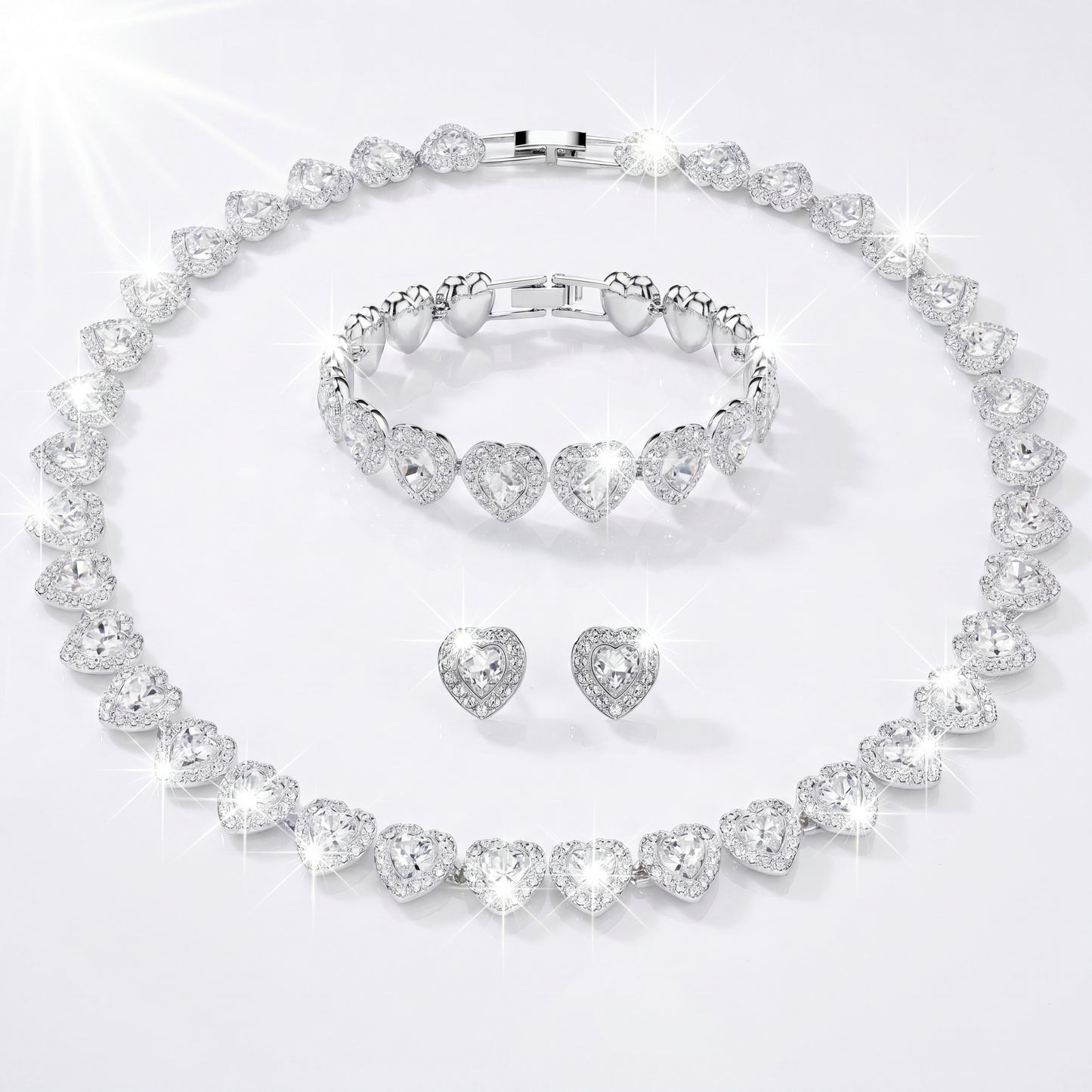 Set ADORE Gold & Silver (Colier + Bratara + Cercei)