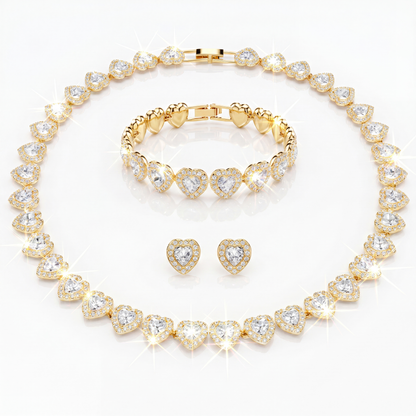 Set ADORE Gold & Silver (Colier + Bratara + Cercei)