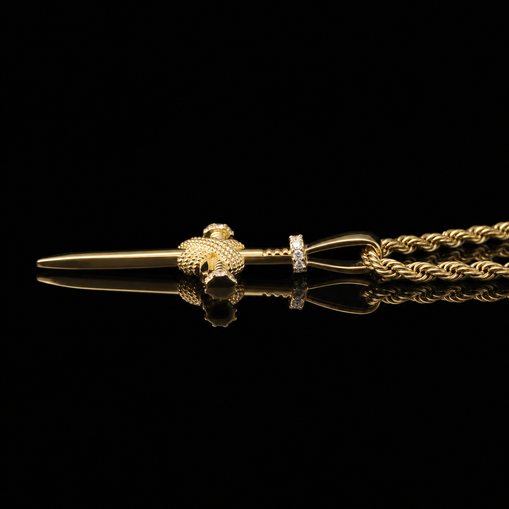 Colier Cruce ROYAL GOLD 18K și Diamante
