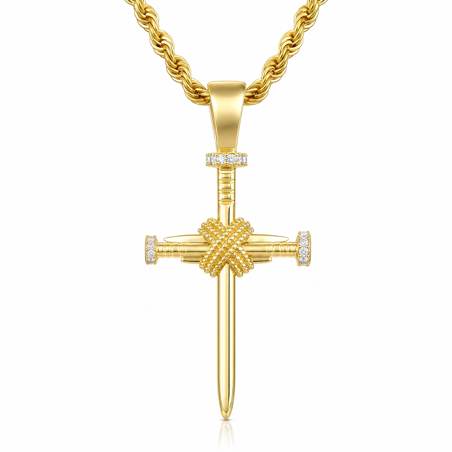 Colier Cruce ROYAL GOLD 18K și Diamante