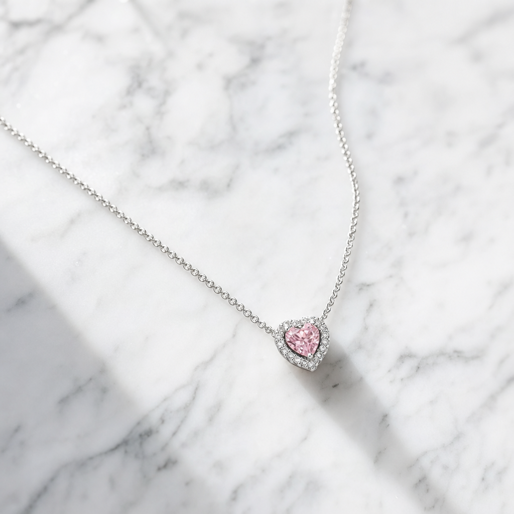 Colier PINK VENICE cu Diamante