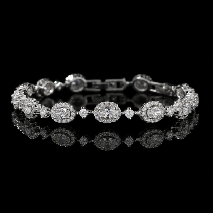 Brățară LACRIMĂ cu diamante 18K Silver și Gold