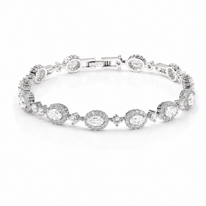 Brățară LACRIMĂ cu diamante 18K Silver și Gold