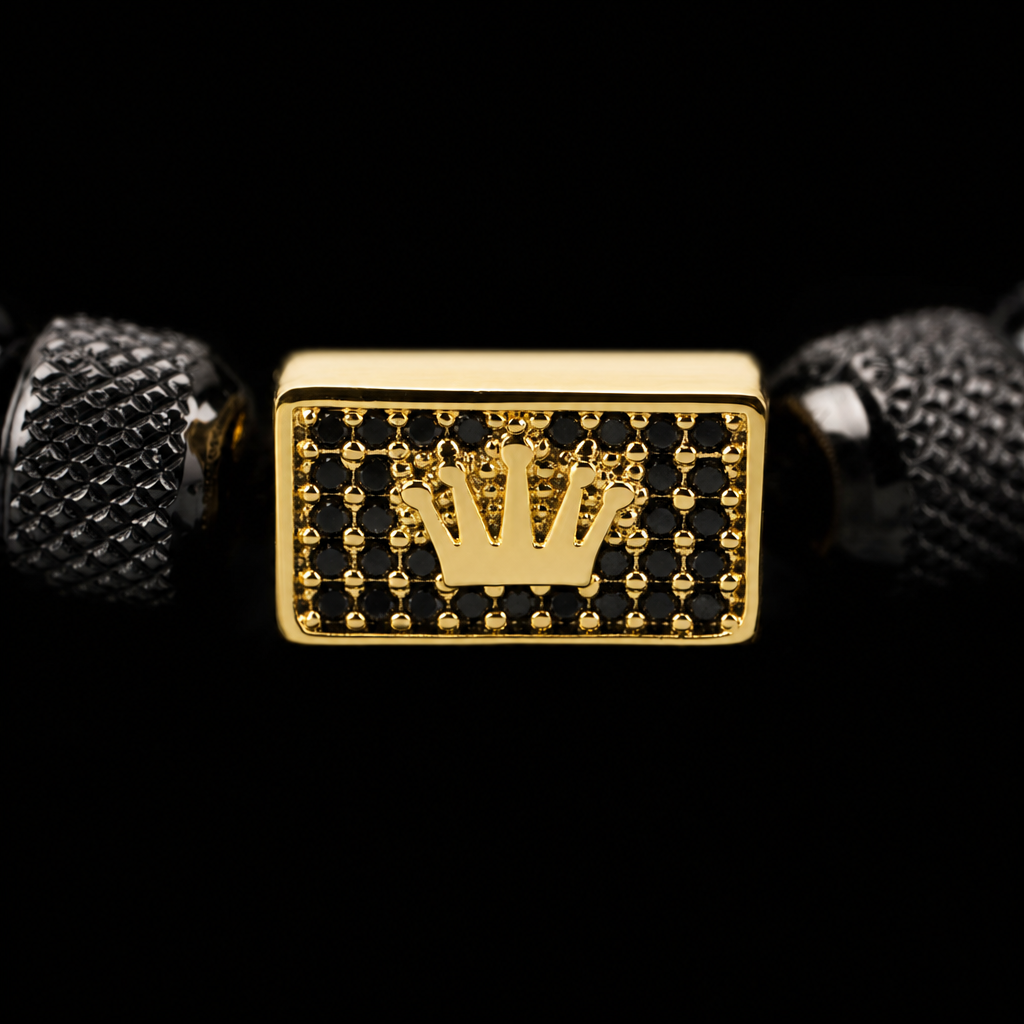 Brățară IMPERIAL Onix Negru și Aur 14K
