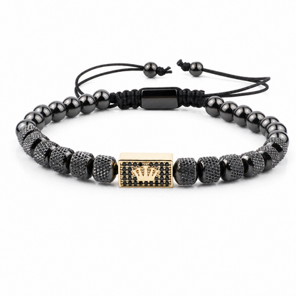 Brățară IMPERIAL Onix Negru și Aur 14K