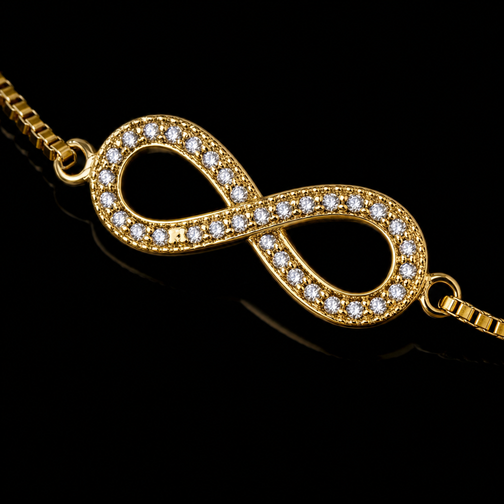 Brățară INFINITY 14K Gold cu Diamante