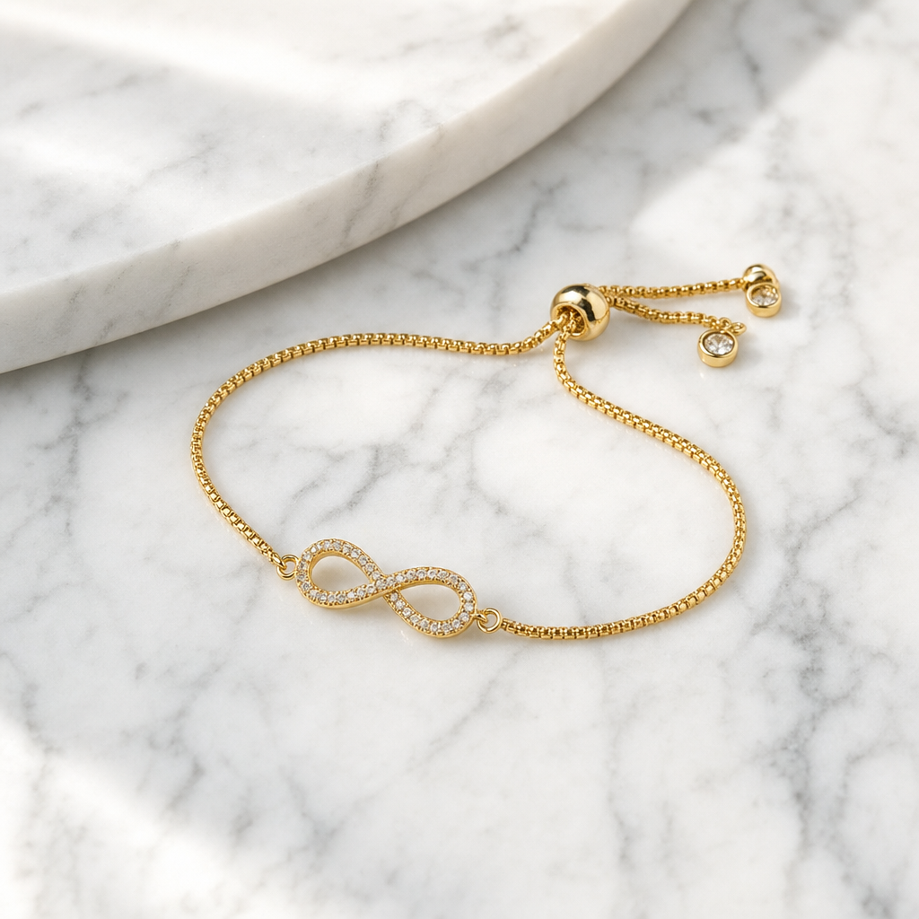 Brățară INFINITY 14K Gold cu Diamante
