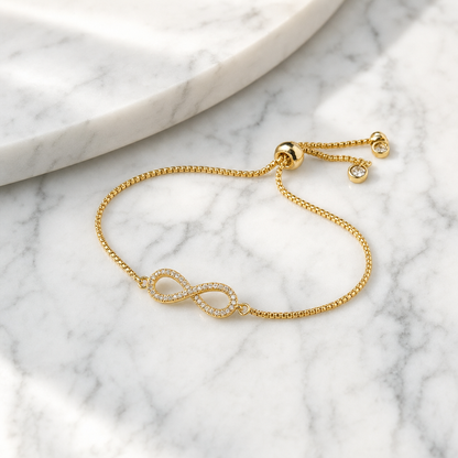 Brățară INFINITY 14K Gold cu Diamante