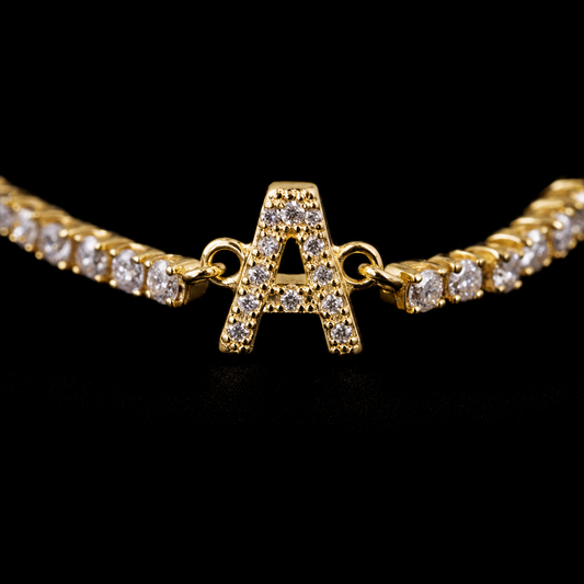 Brățară CANNES GOLD 18K cu inițială personalizată