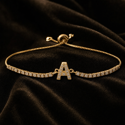 Brățară CANNES GOLD 18K cu inițială personalizată