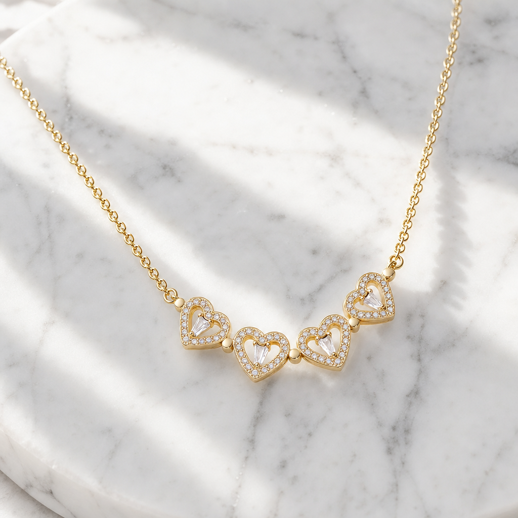 Colier CUPIDO 18K cu Diamante Gold & Silver