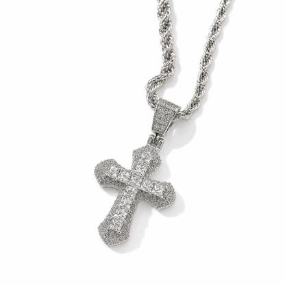 Colier HALO Gold & Silver Placat cu Aur 18K si Diamante