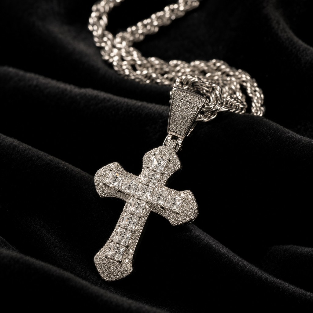 Colier HALO Gold & Silver Placat cu Aur 18K si Diamante