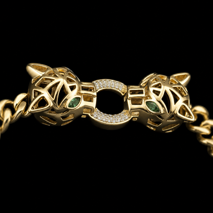 Brățară PANTHER Gold Placată cu Aur 18K si Diamante